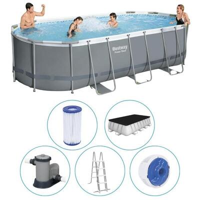 549 x 274 x 122 cm bestway power steel zwembad set ovaal