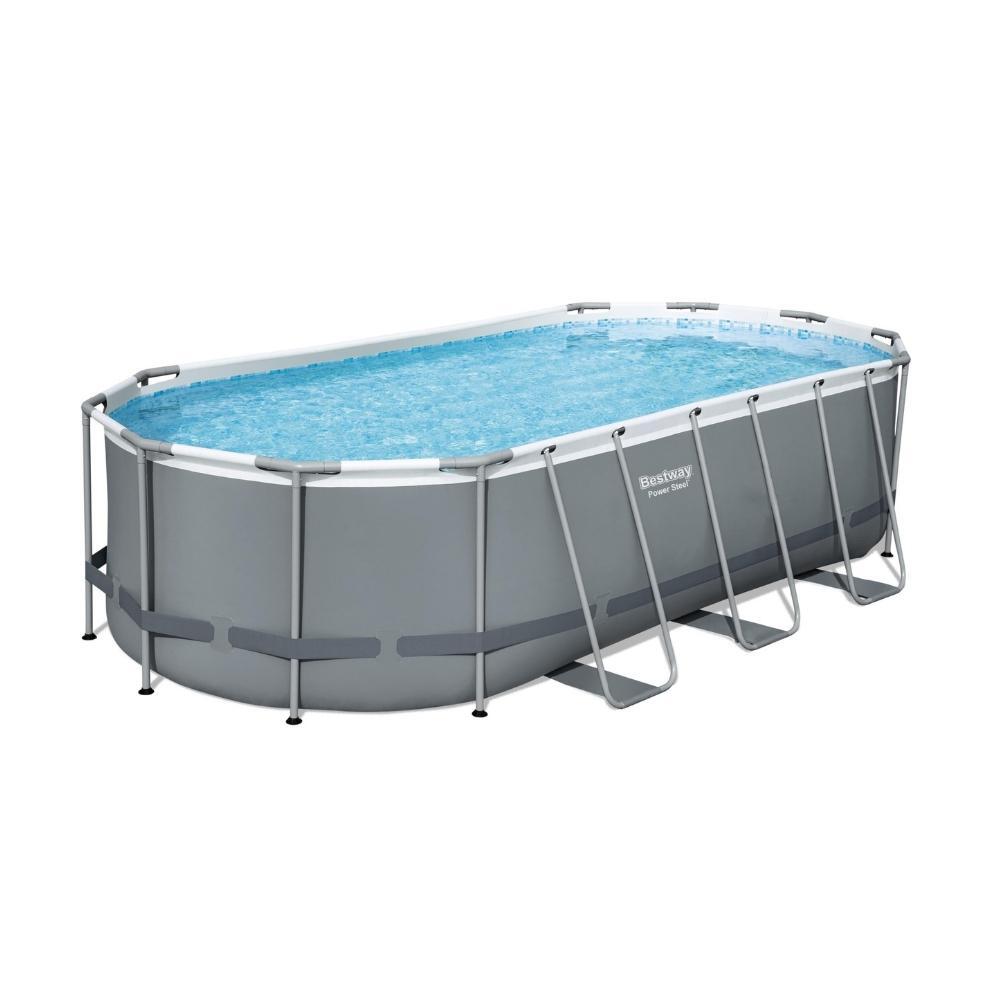 Bestway Piscina acima do solo oval Power Steel 549x274x122 cm 3/7