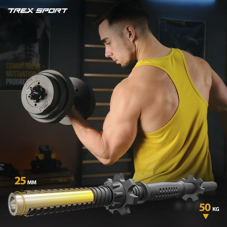 Set gantere reglabile bituminoase Trex Sport 2×20kg