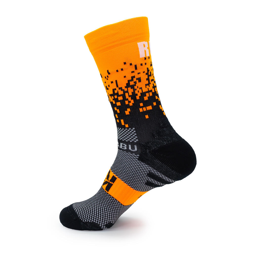 Calze PIXEL 2.0 gambale 2 FILI Running - unisex - arancione fluo 4/7
