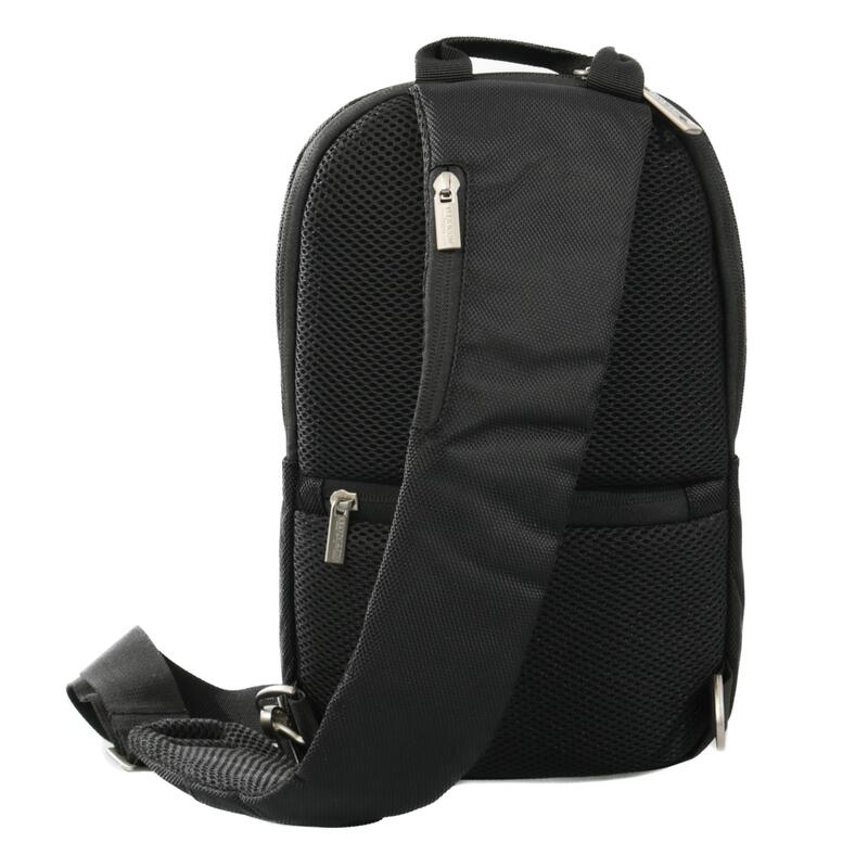 Geanta de umar crossbody, Atena, Negru, 38x22x8 cm