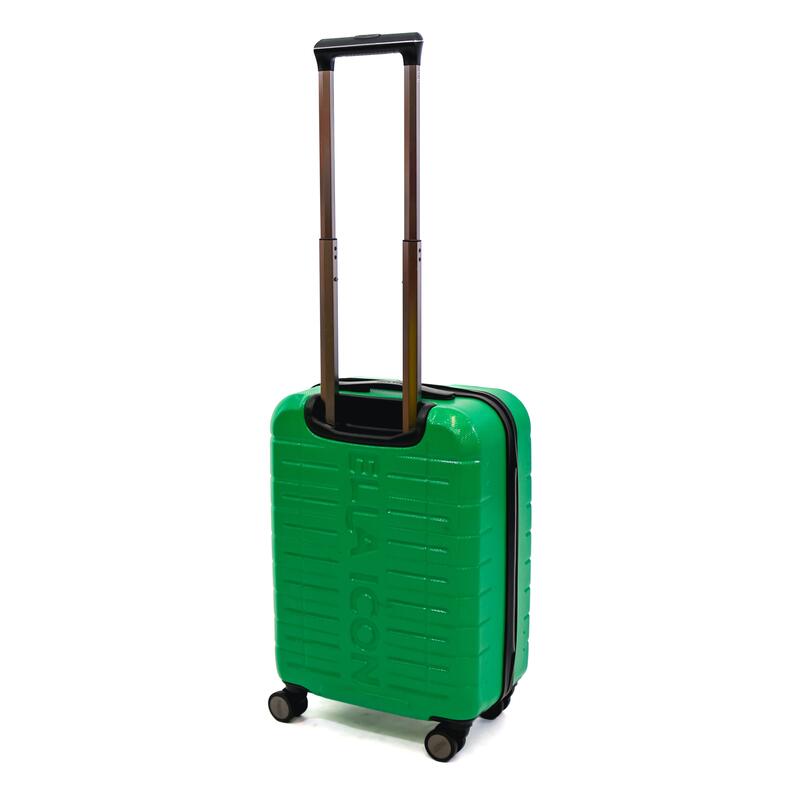 Troler Ella Icon Leaf cu 4 roti duble, ABS, 55x39x23 cm, Verde