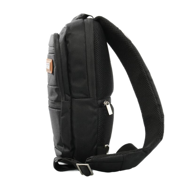 Geanta de umar crossbody, Atena, Negru, 38x22x8 cm