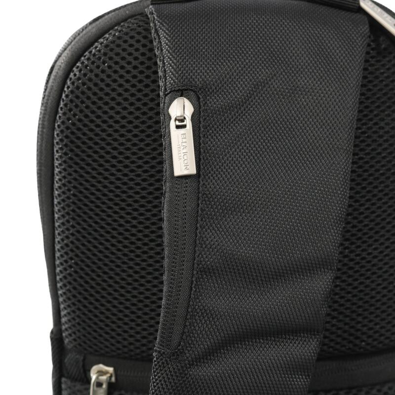Geanta de umar crossbody, Atena, Negru, 38x22x8 cm