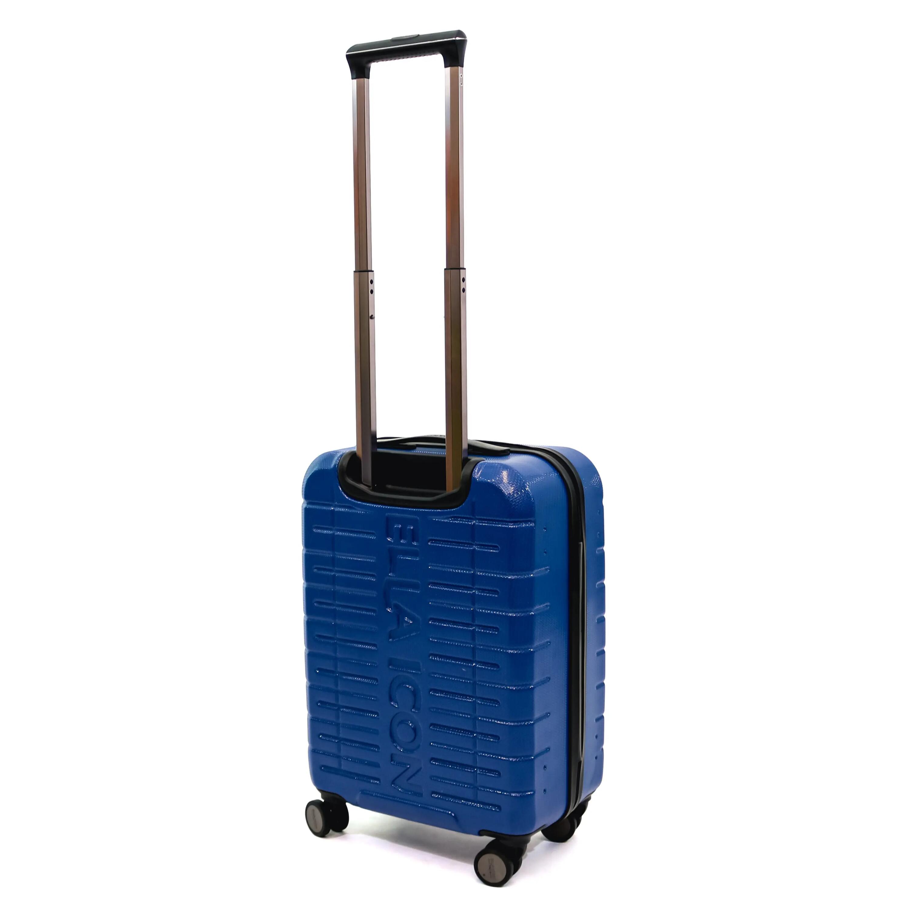 Troler Ella Icon Leaf cu 4 roti duble, ABS, 55x39x23 cm, Albastru 2/6