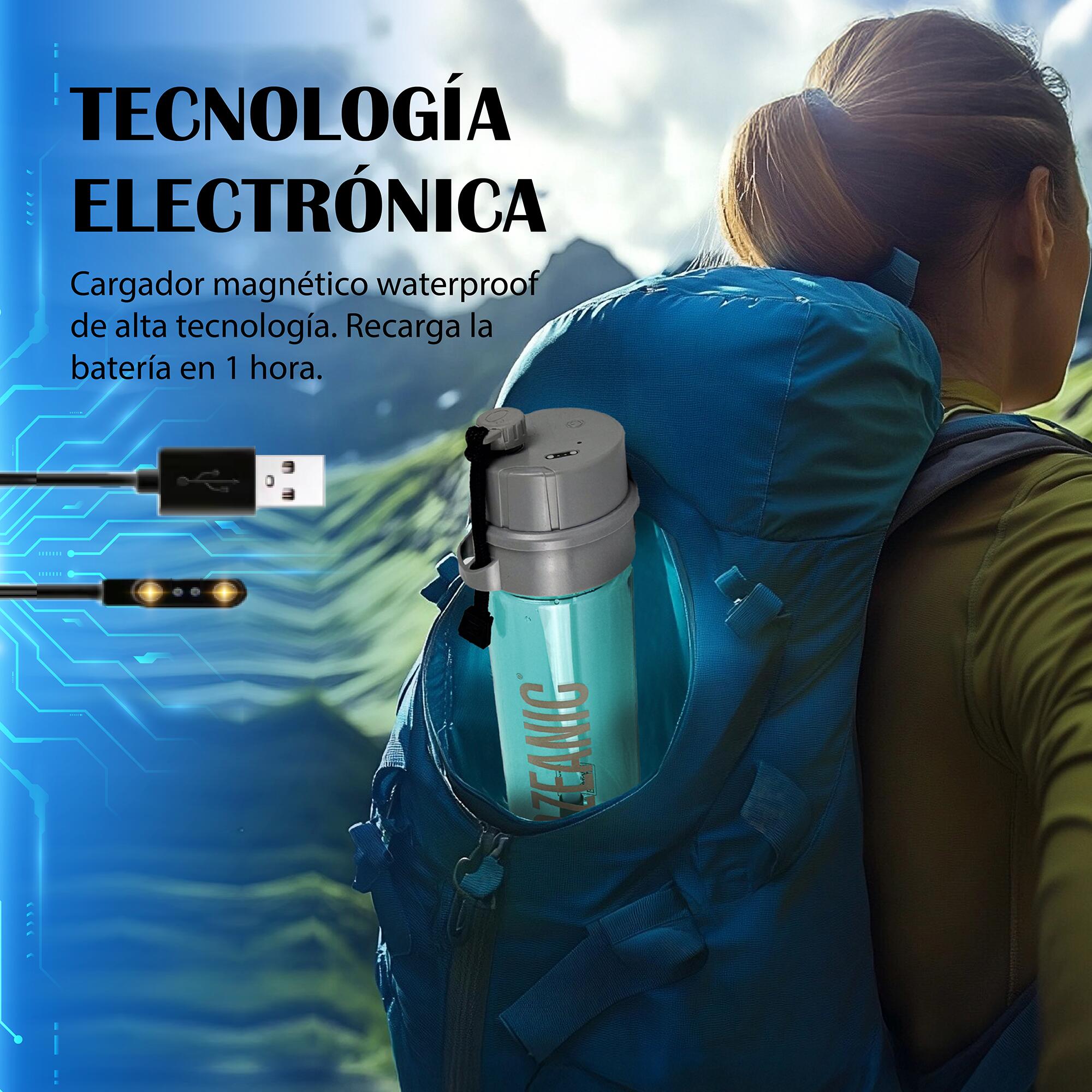Botella Potabilizadora Ozeanic®2.0 de Agua Reutilizable con Purificador de Ozono 6/9