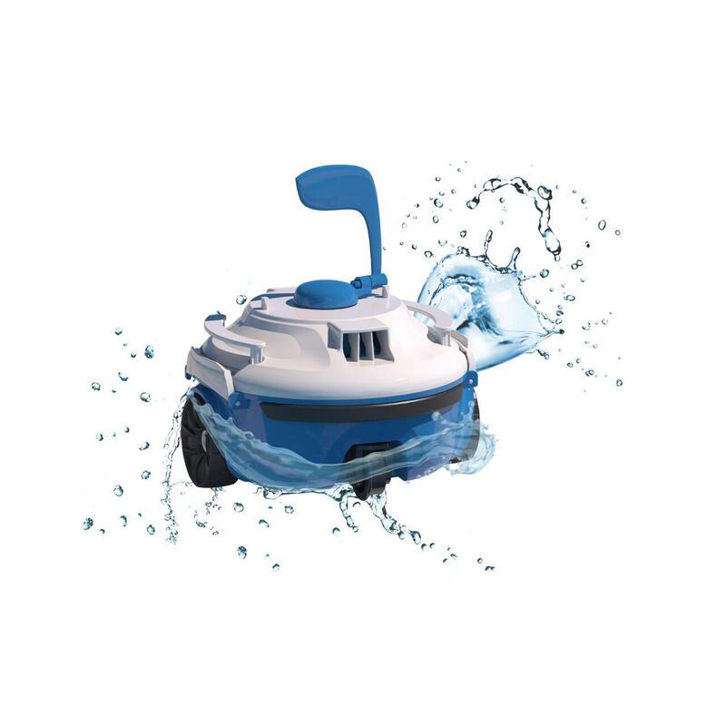 BESTWAY Robot piscine autonome Guppy bleu - nettoyage fond plat - 10m² max