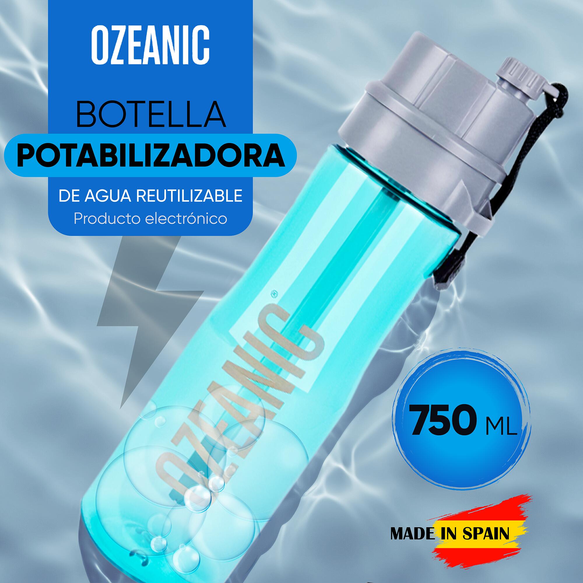Botella Potabilizadora Ozeanic®2.0 de Agua Reutilizable con Purificador de Ozono 3/9
