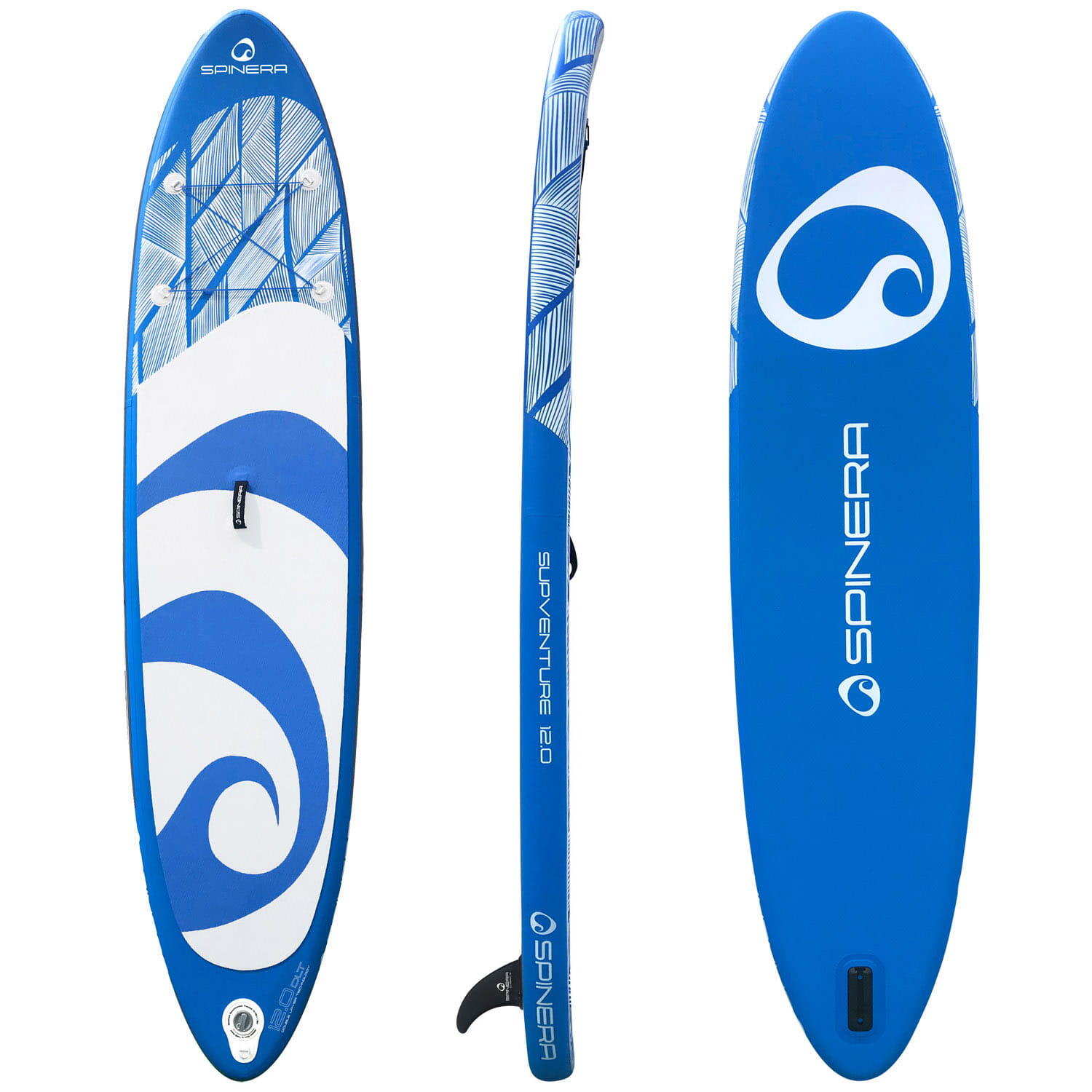 SPINERA Supventure 12'0" 20250 DLT SUP opblaasbaar board Blauw Wit 366 cm 2/7