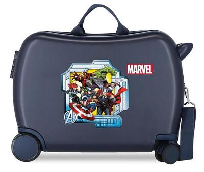 Maleta infantil 2 ruedas multidireccionales niño Marvel All avengers 39L marino