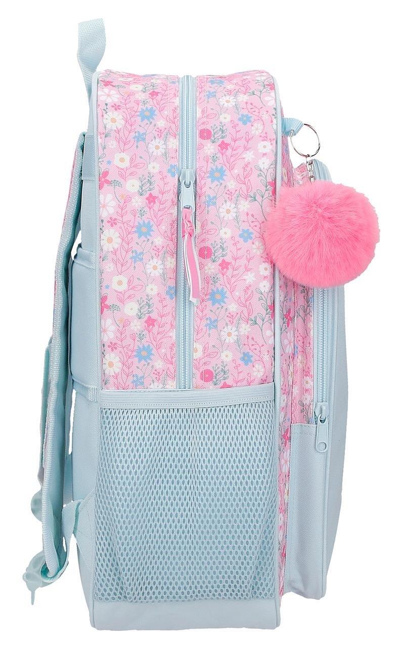 Sac à dos scolaire adaptable fille Disney Minnie Happy 40cm bleu clair 4/4