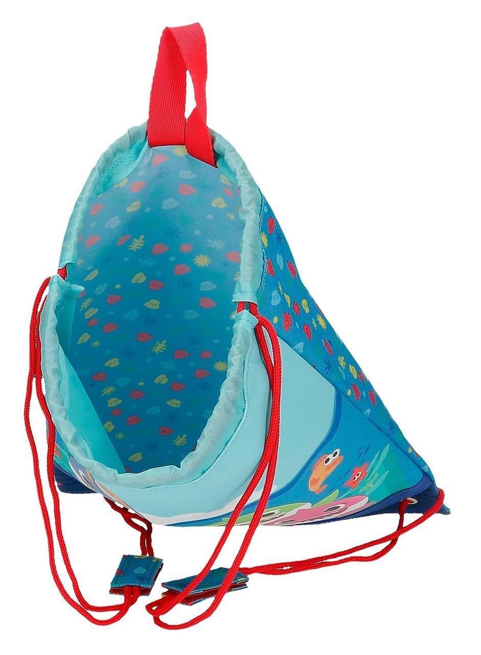 Borsa da merenda ragazzo Nickelodeon Baby Shark Happy Family 34cm blu 3/4