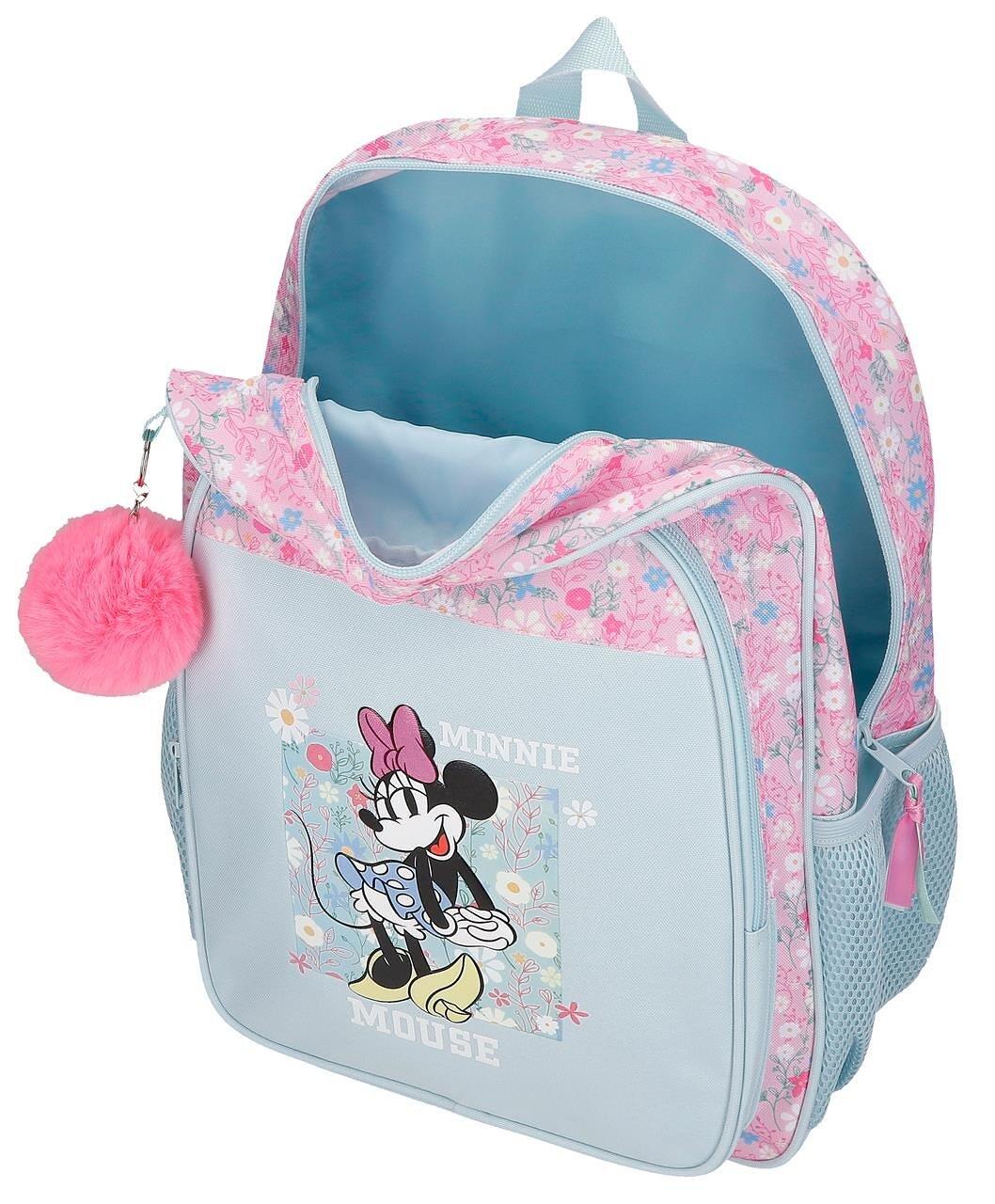 Sac à dos scolaire adaptable Disney Minnie Happy avec chariot 33cm 3/4