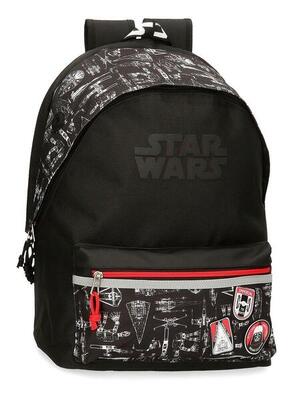 Mochila portaordenador Star wars Space mission dos compartimentos 44cm negro
