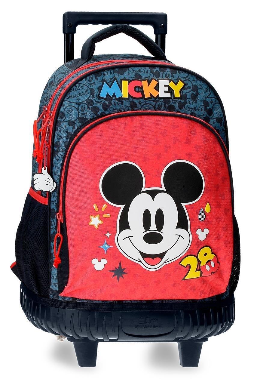 Sac à dos à roulettes garçon Disney Mickey Get Moving 45cm rouge 1/3