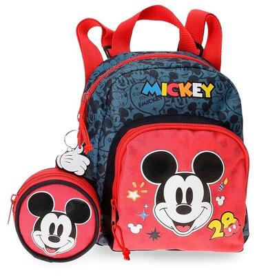 Zaino scolastico ragazzo Disney Mickey Get Moving 23cm rosso