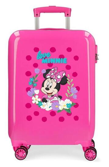 Maleta de cabine ABS rigide fille Disney Minnie Golden Days 34L fuchsia