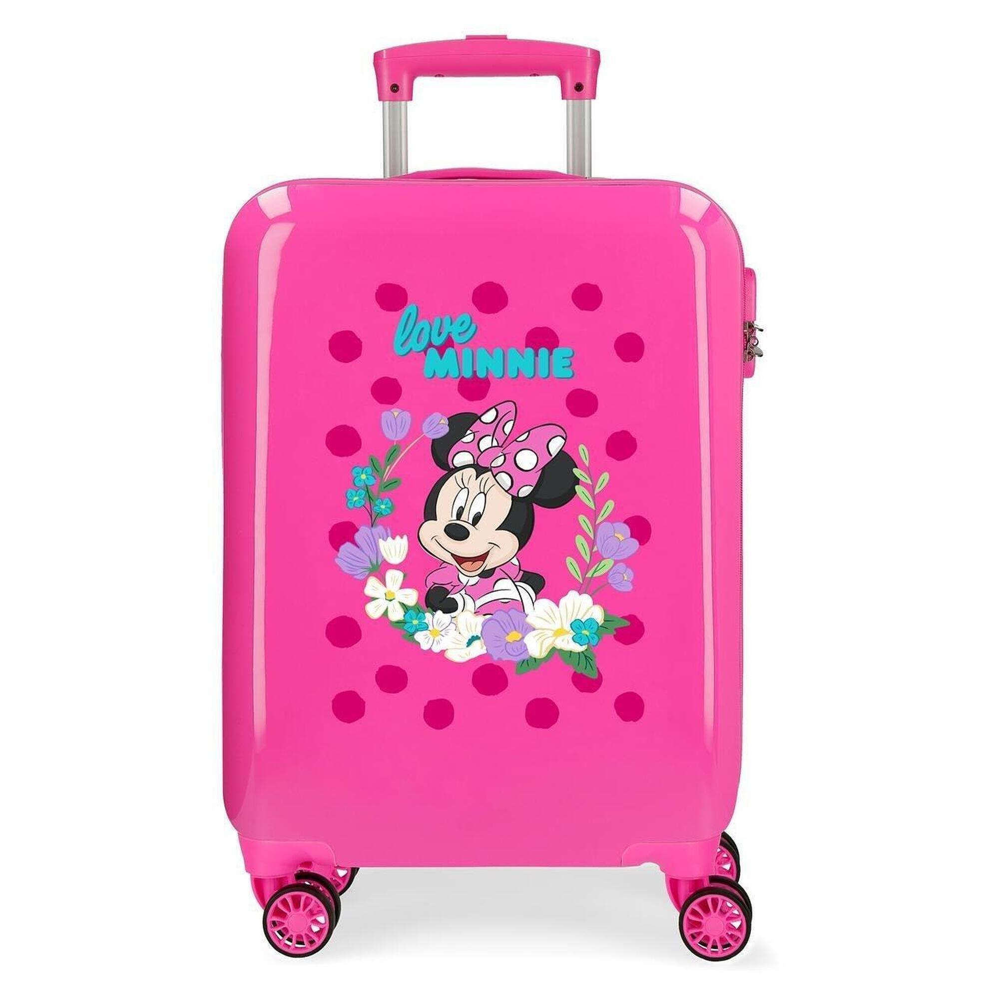 Disney - Maleta De Cabine Abs Rigide Fille Disney Minnie Golden Days 34l Fuchsia - Sac À Dos - Rose - Kid Unique - Decathlon