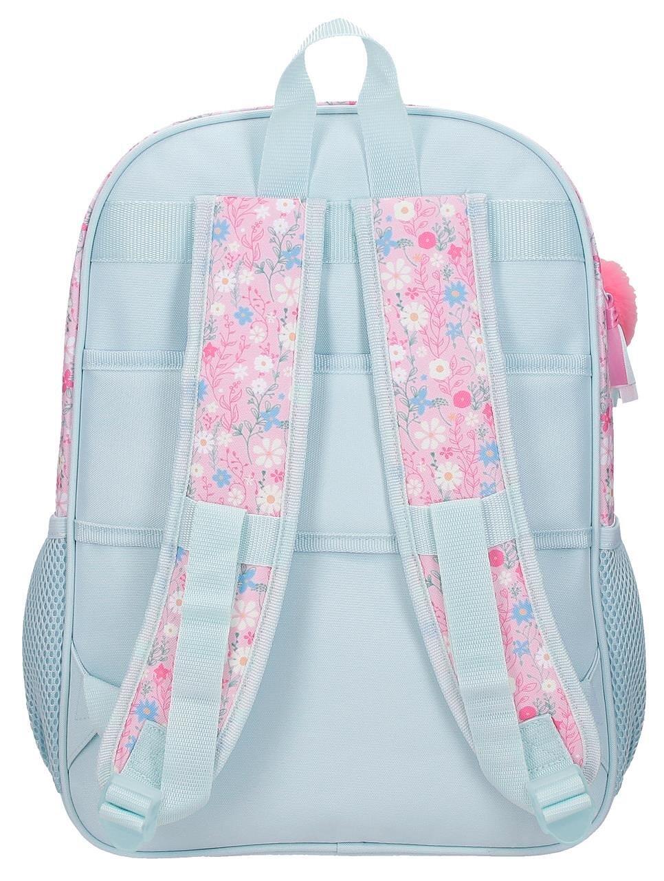 Mochila escolar menina Disney Minnie Happy 40cm azul claro 2/4