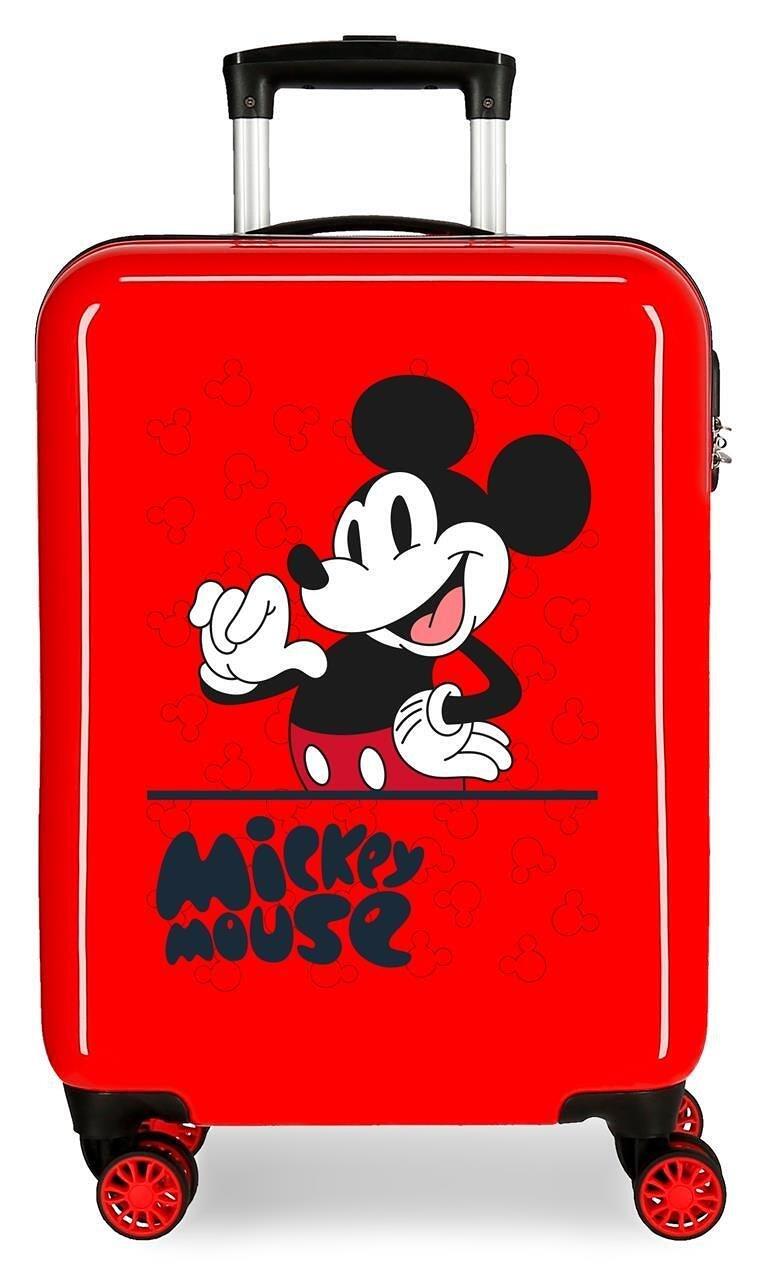 Maleta de cabine ABS rigide garçon Disney Mickey Mouse Fashion 34L rouge 1/4