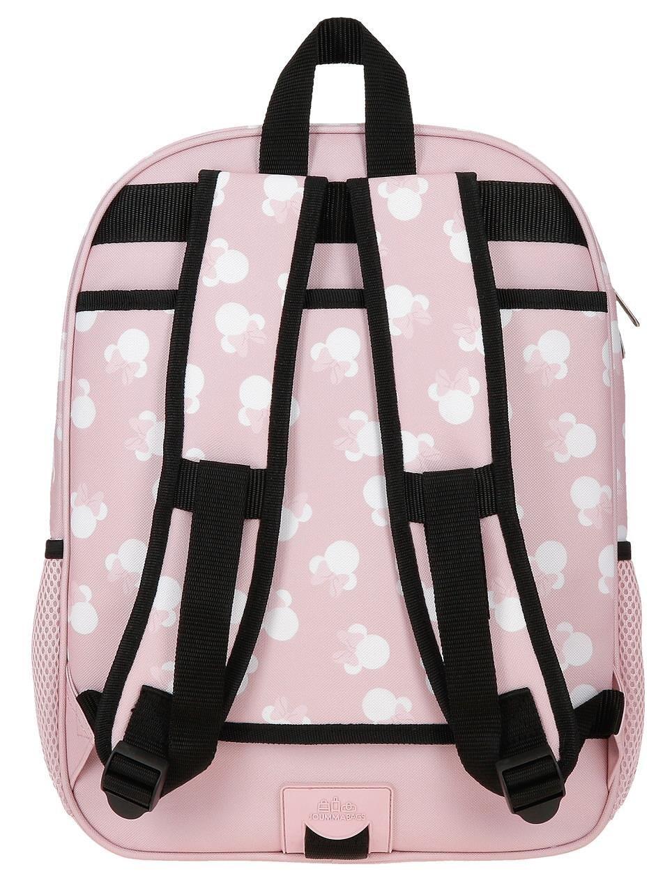 Mochila escolar adaptable niña Disney Minnie heads 38cm nude 2/4