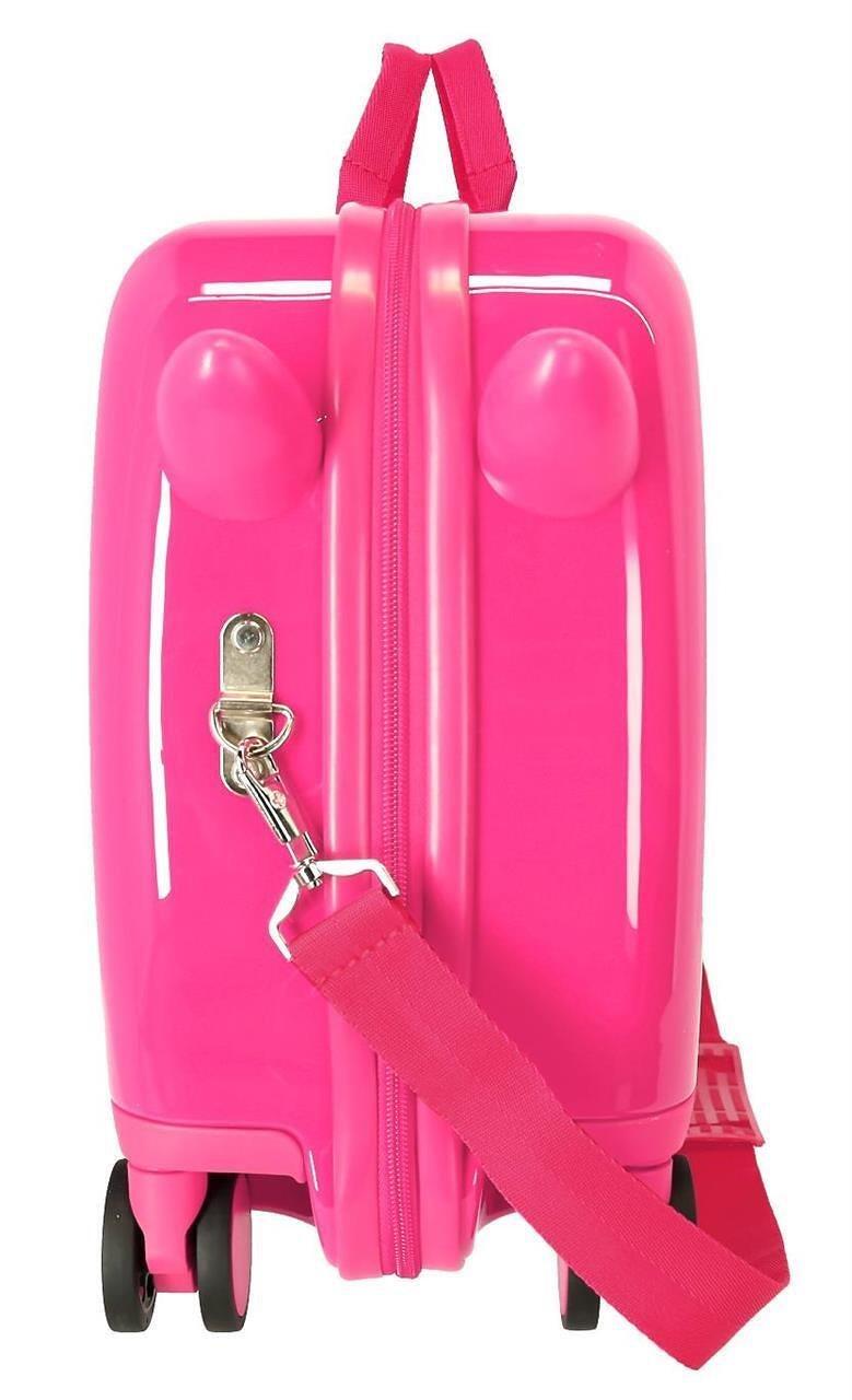 Maleta infantil 2 ruedas multidireccionales Disney Minnie golden days 34L fucsia 3/4