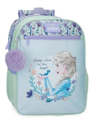Mochila escolar niña Disney Close to the heart frozen 33cm lila