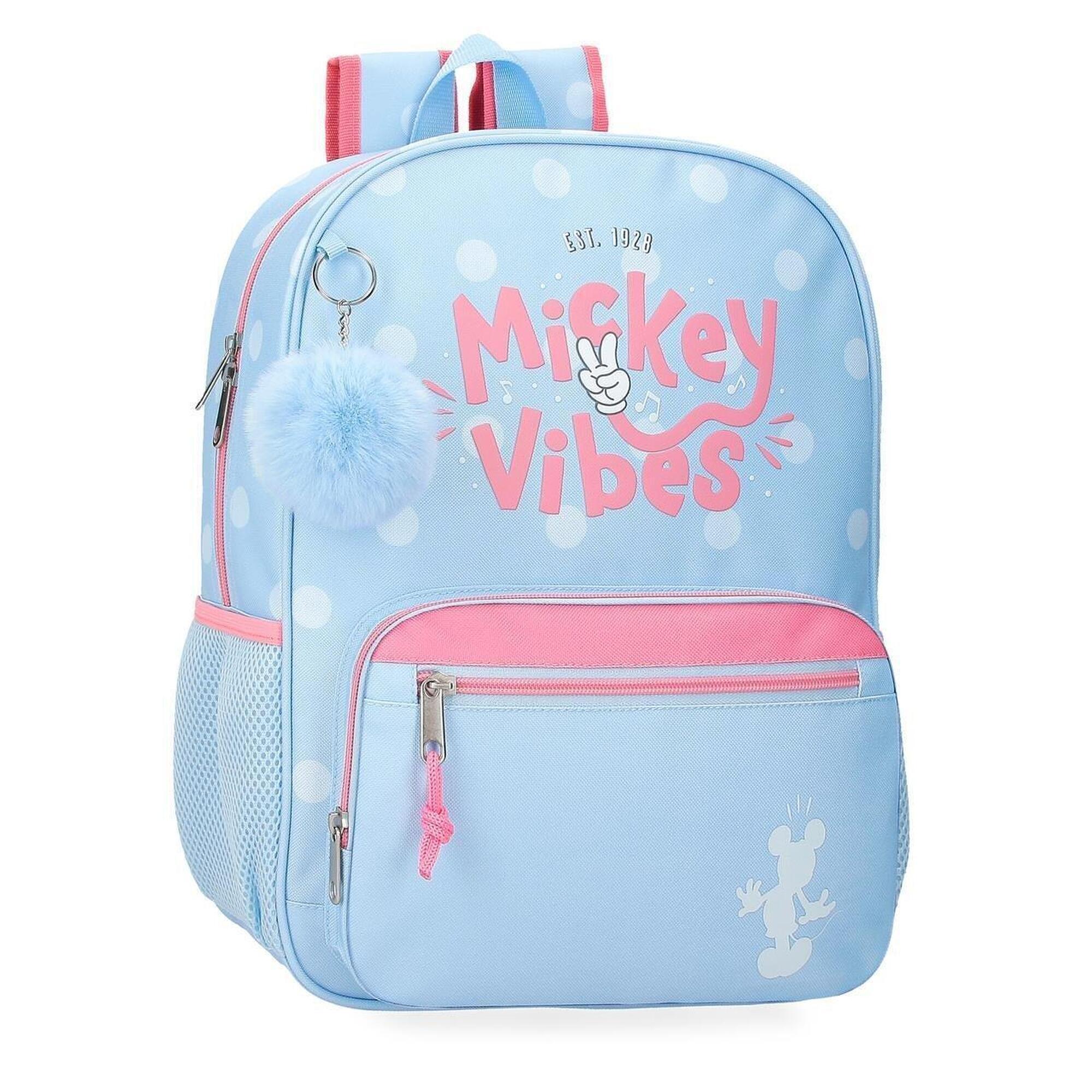 Disney - Sac À Dos Scolaire Adaptable Fille Disney Mickey Vibes 38cm Bleu Clair - Sac À Dos - Bleu - Kid Unique - Decathlon