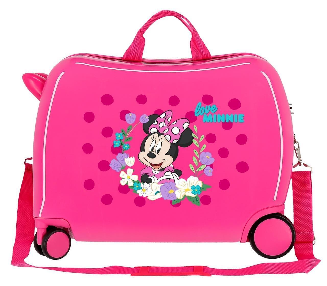 Maleta infantil 2 ruedas multidireccionales Disney Minnie golden days 34L fucsia 2/4