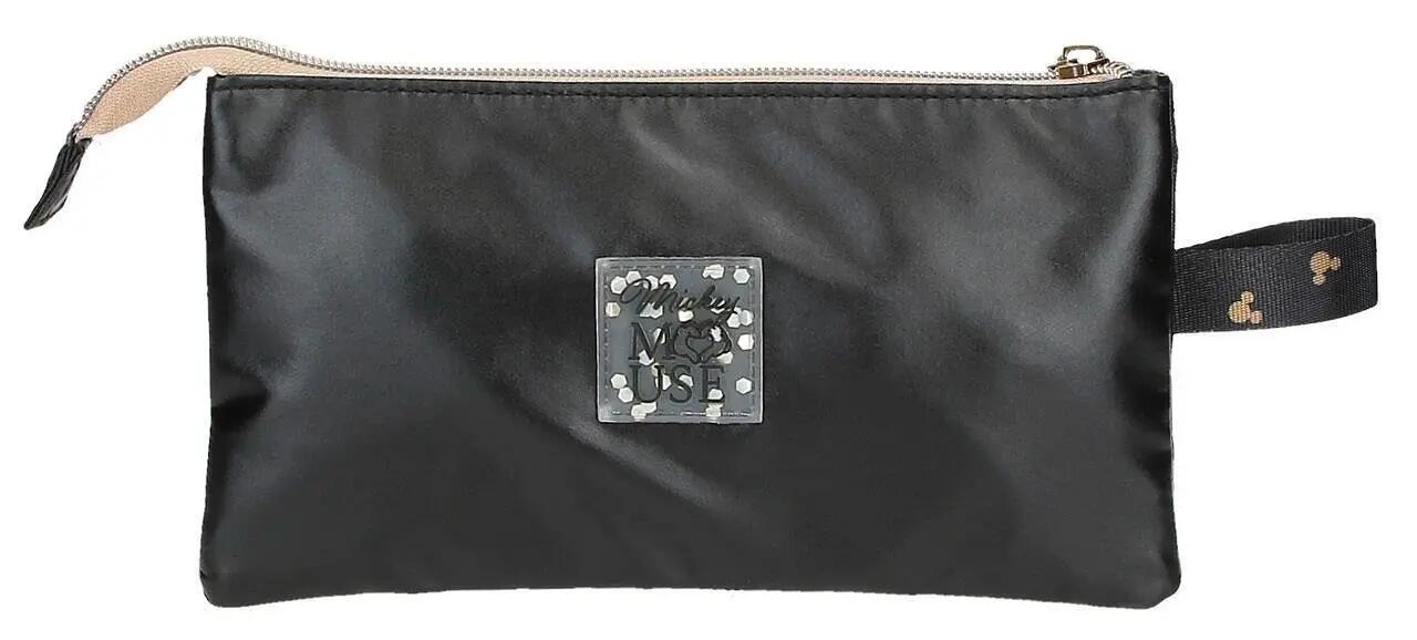 Trousse trois compartiments fille Disney Mickey Outline 12cm noir 2/4
