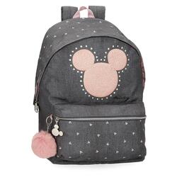 Sac à dos scolaire fille Disney Mickey Studs 44cm noir