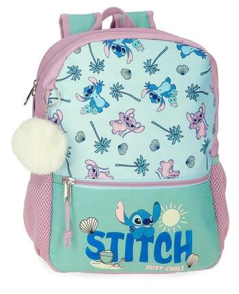 Sac à dos scolaire fille Disney Just Chill 33cm turquoise