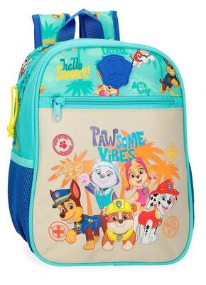 Zaino scolastico ragazzo Nickelodeon Paw Patrol Pawsome Vibes 28cm turchese
