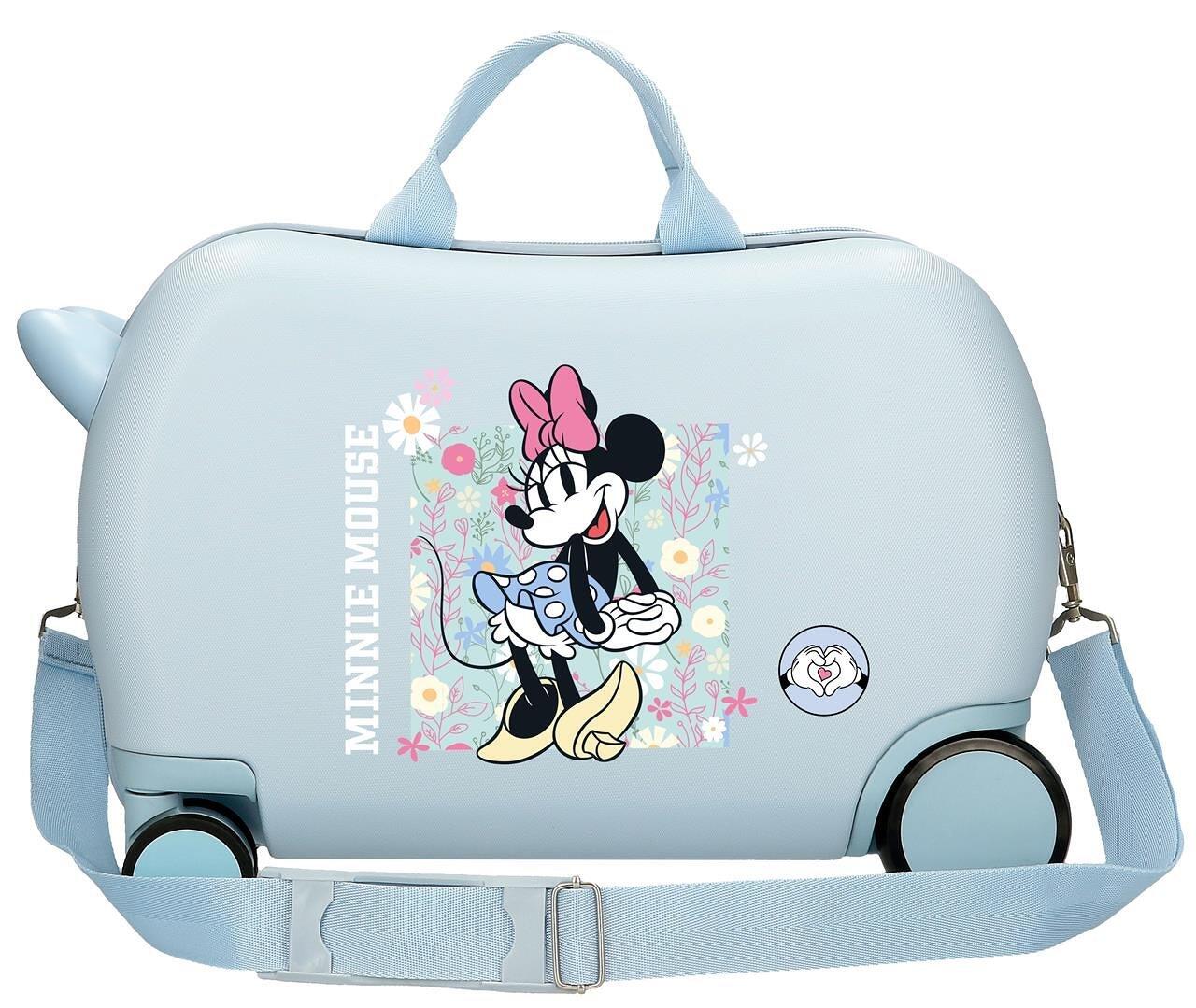 Maleta infantil 2 ruedas multidireccionales Disney Minnie happy 27,9L azul claro 2/4