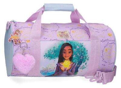 Bolsa De Viaje niña Disney Wish watch us shine 35cm malva