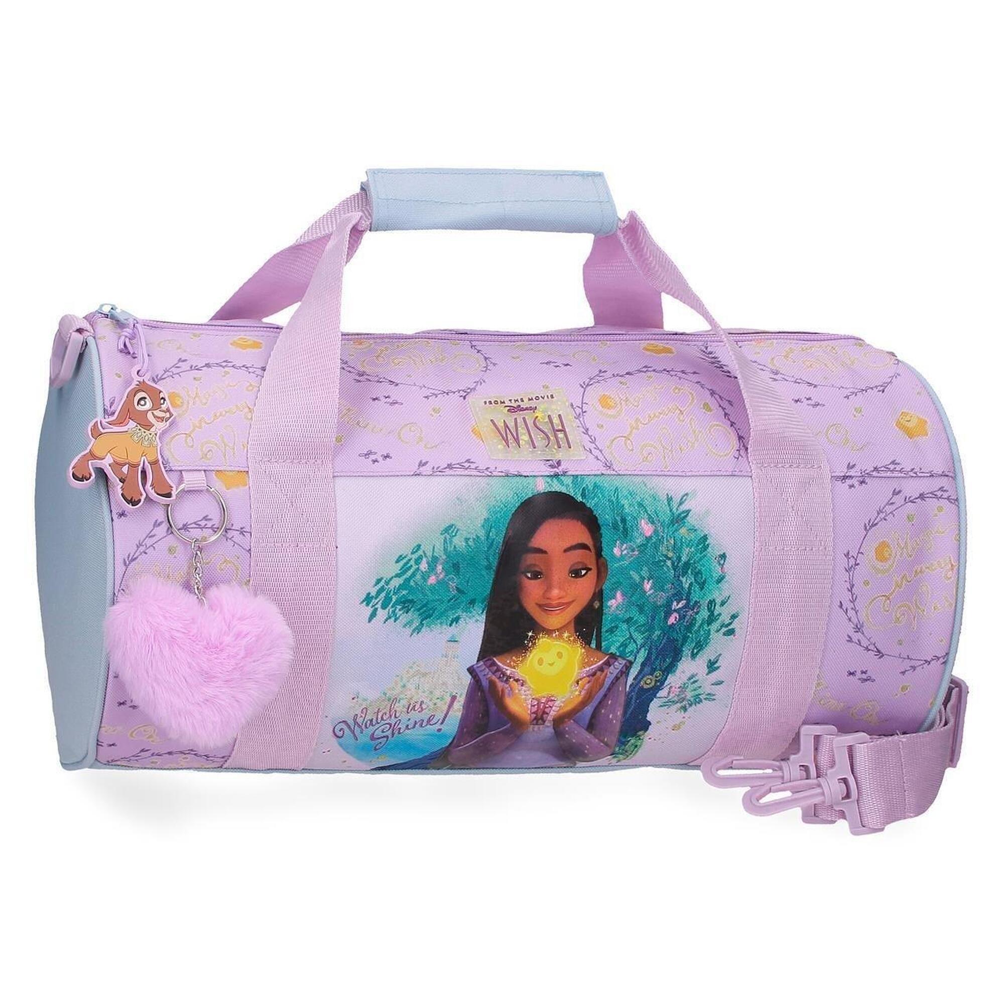 Disney - Sac De Voyage Fille Disney Wish Watch Us Shine 35cm Mauve - Sac À Dos - Violet - Kid Unique - Decathlon