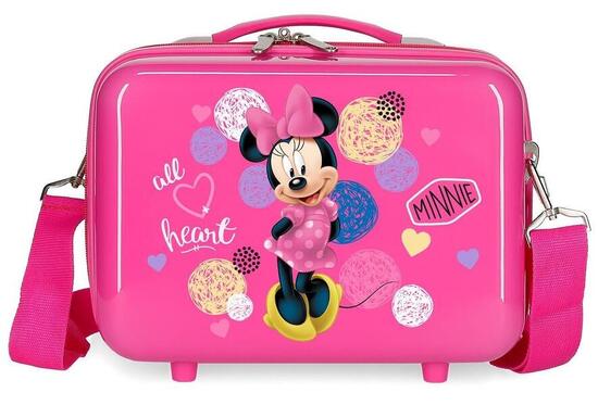 Minnie Mouse Kinder-Reisekulturtasche aus ABS mit Schultergurt, 29 x 21 x 15 cm