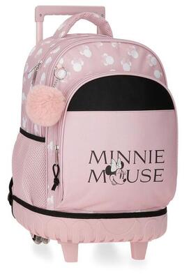 Zaino con ruote ragazza Disney Minnie Heads 44cm nude