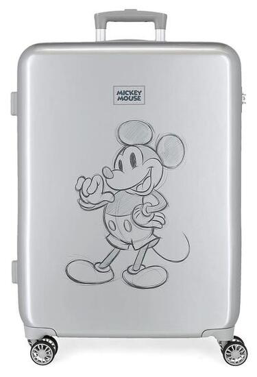 Valigia media rigida ABS Unisex Disney Mickey 70L argento
