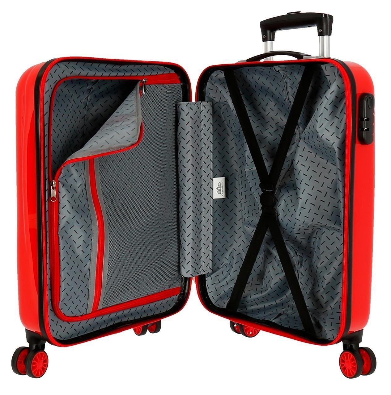 Maleta de cabina Disney Mickey get moving Abs con capacidad de 34L rojo 4/5
