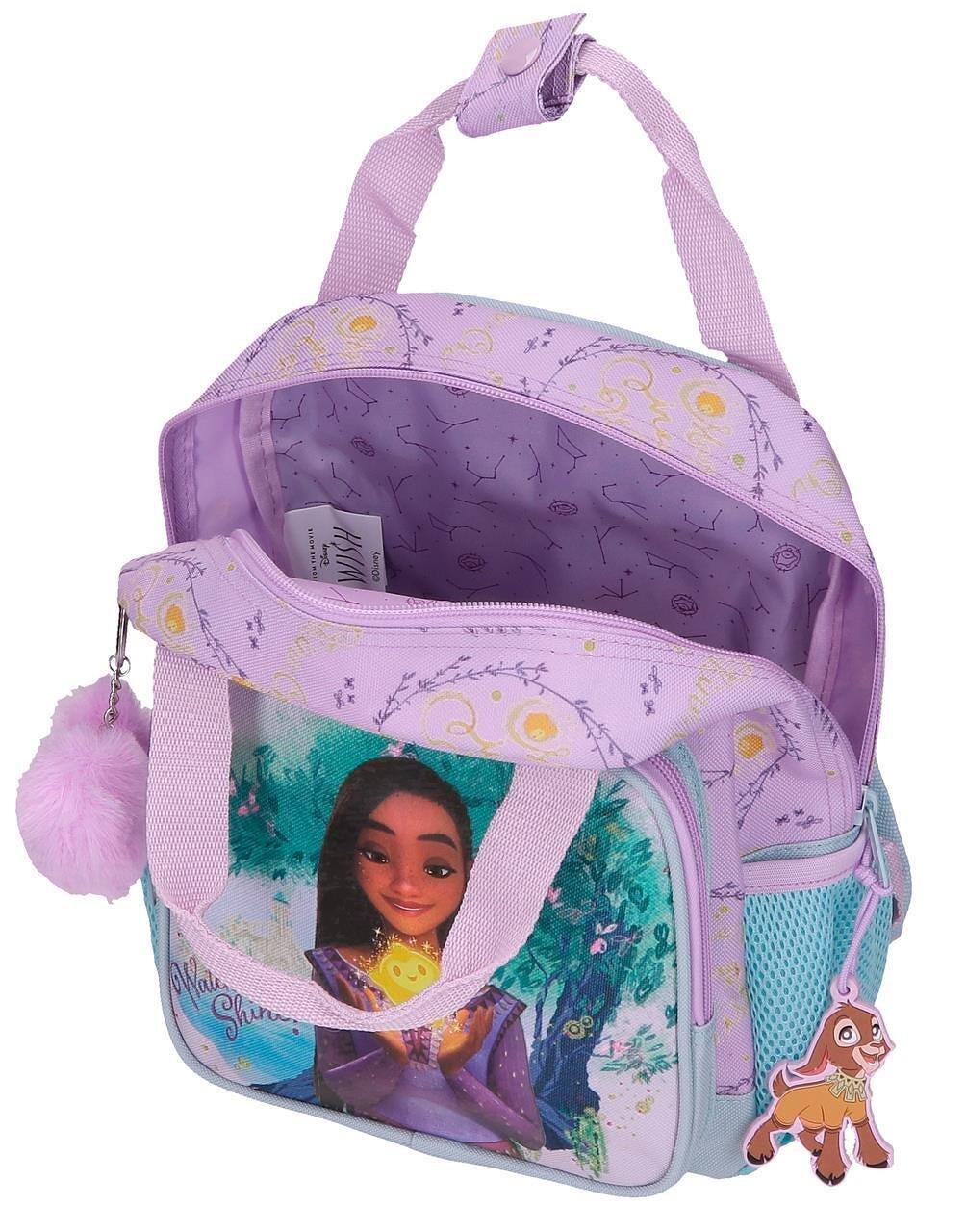 Sac à dos scolaire fille Disney Wish Watch Us Shine 28cm mauve 3/4