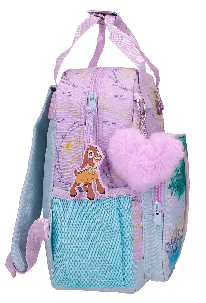 Sac à dos scolaire fille Disney Wish Watch Us Shine 28cm mauve 4/4