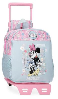 Zaino scolastico adattabile Disney Minnie Happy con carrello 25cm