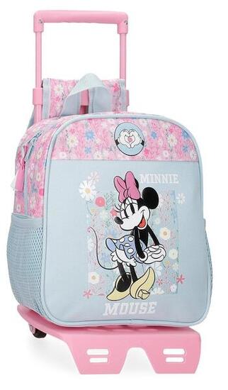 Zaino scolastico adattabile Disney Minnie Happy con carrello 25cm