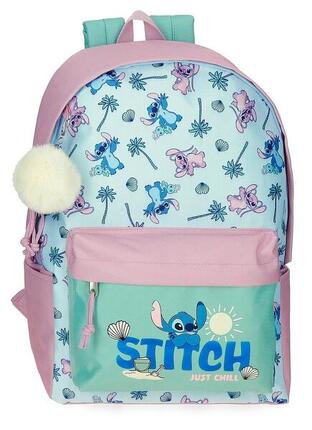 Sac à dos scolaire fille Disney Just Chill 45cm turquoise
