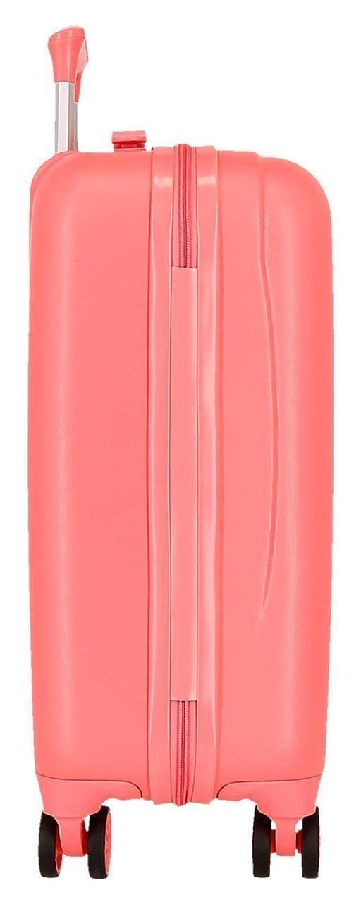 Maleta de cabina ABS rígida niña Disney Minnie lovin life 28,4L coral 3/4