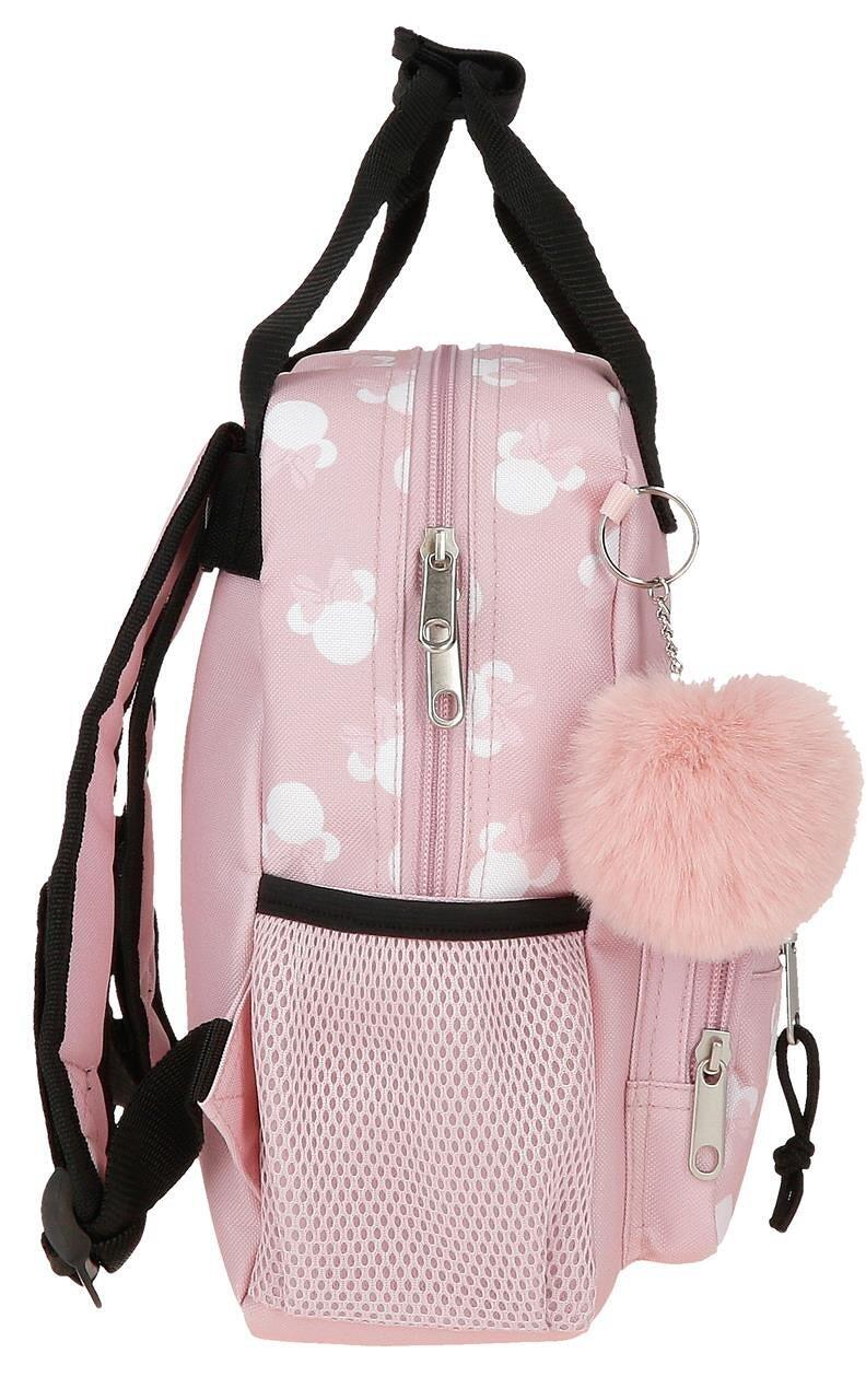 Sac à dos scolaire adaptable fille Disney Minnie Heads 28cm nude 4/4