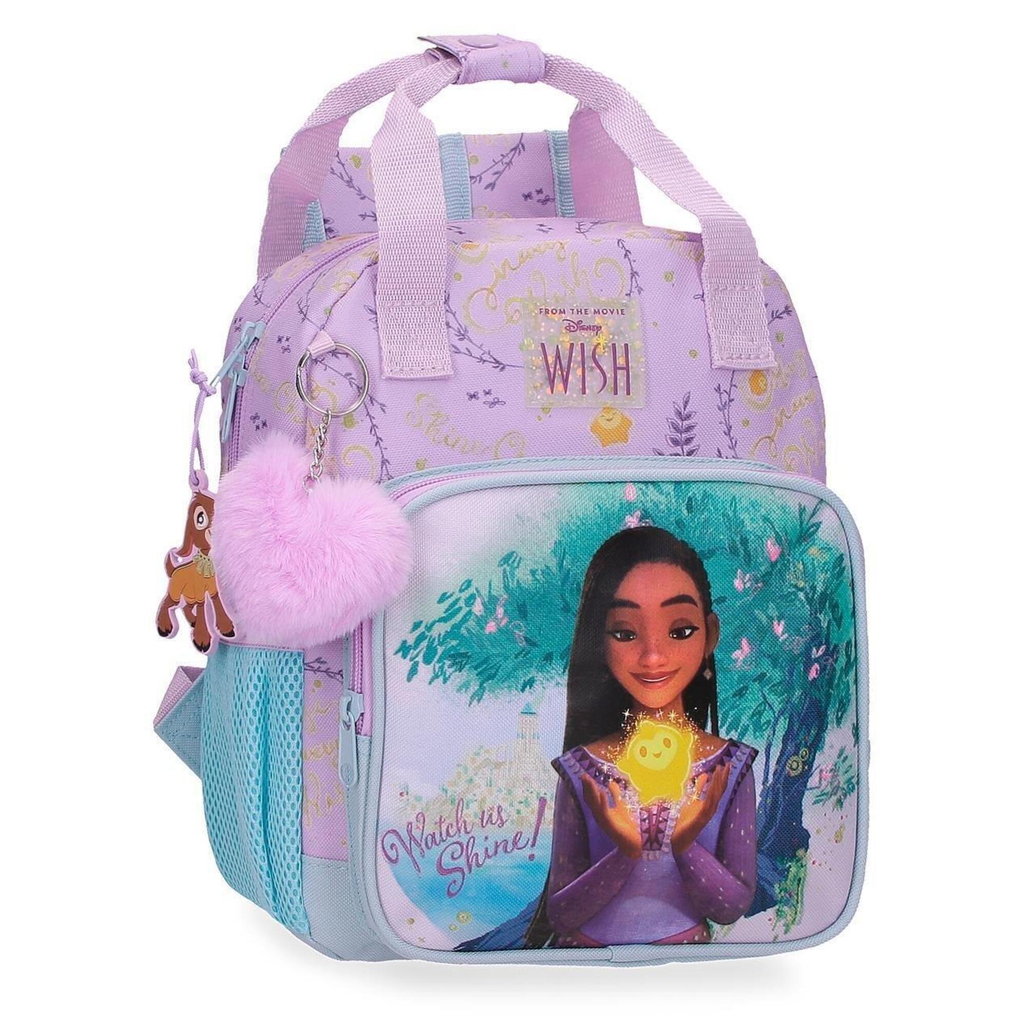 Disney - Sac À Dos Scolaire Fille Disney Wish Watch Us Shine 28cm Mauve - Sac À Dos - Violet - Kid Unique - Decathlon
