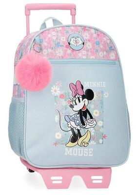 Zaino scolastico adattabile Disney Minnie Happy con carrello 33cm