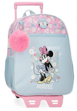 Sac à dos scolaire adaptable Disney Minnie Happy avec chariot 33cm